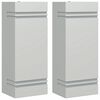 vidaXL Appliques murales d'ext&eacute;rieur 2pcs argent&eacute; acier inoxydable