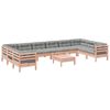 vidaXL Salon de jardin et coussins 11 pcs bois massif sapin de douglas