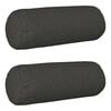 vidaXL Housse de coussin 2 pcs HEERLEN Gris fonc&eacute; &Oslash; 15 x 40 cm