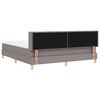 vidaXL Lit &agrave; ressorts avec matelas Taupe 200 x 180 cm Polyester