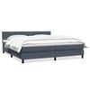 vidaXL Sommier &agrave; lattes de lit et matelas gris fonc&eacute; 200x220cm velours