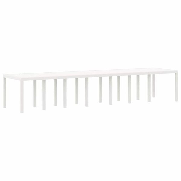 vidaXL Ensemble de salle &agrave; manger de jardin avec coussins 15 pcs Blanc