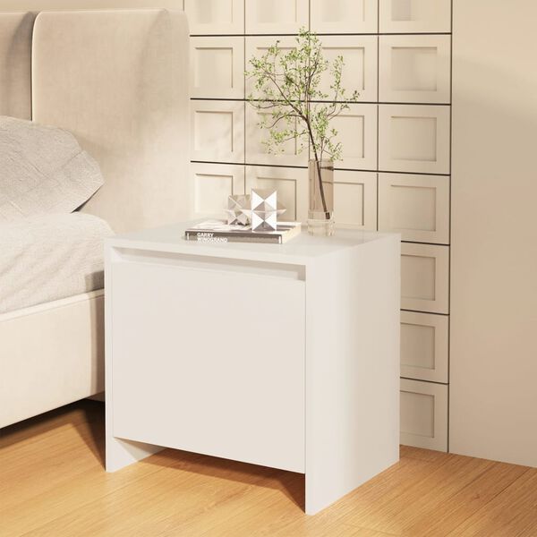 vidaXL Tables de chevet 2 pcs blanc brillant 45x34x44,5 cm