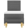 vidaXL Lit &agrave; ressorts avec matelas Gris fonc&eacute; 90 x 190 cm tissu