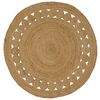 vidaXL Tapis de surface Naturel &Oslash; 120 cm Jute
