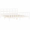 vidaXL Cadre de lit sans matelas blanc 200x200 cm bois massif de pin