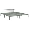 vidaXL Cadre de lit sans matelas gris m&eacute;tal 180x200 cm