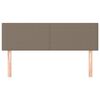 vidaXL T&ecirc;tes de lit 2 pcs Taupe 72x5x78/88 cm Tissu