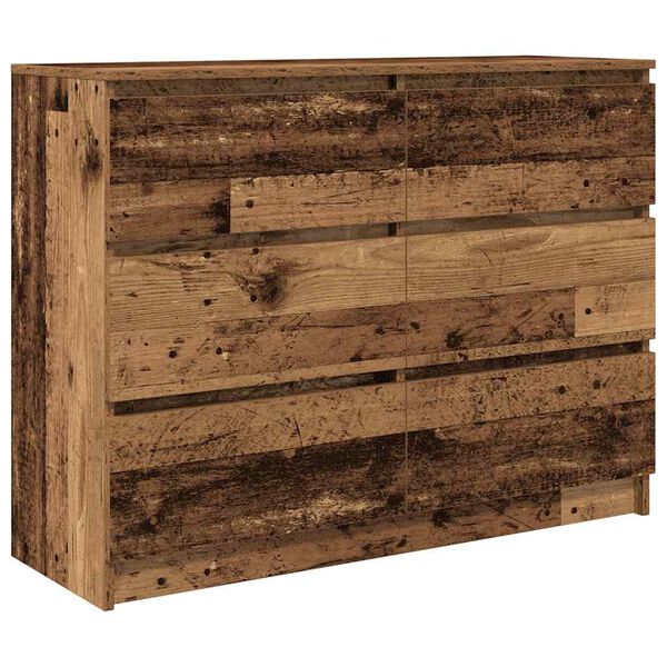 vidaXL Buffet vieux bois 100x35x76 cm bois d'ing&eacute;nierie