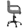 vidaXL Chaise pivotante de bureau Gris fonc&eacute; Velours
