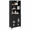 vidaXL Haut Armoire Ch&ecirc;ne noir 69,5 x 34 x 180 cm Bois d'ing&eacute;nierie