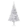 vidaXL Arbre de No&euml;l artificiel pr&eacute;-&eacute;clair&eacute;/boules argent&eacute; 210 cm PET