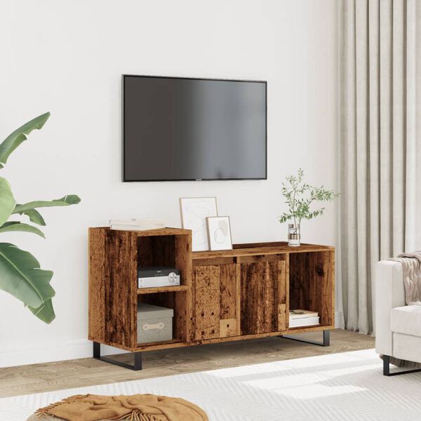 vidaXL Meuble TV vieux bois 100x35x55 cm bois d'ing&eacute;nierie