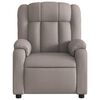 vidaXL Fauteuil de massage inclinable &eacute;lectrique Taupe Tissu
