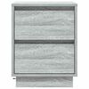 vidaXL Cabinet de chevet avec tiroir 2 pcs Gris 39 x 34,5 x 50 cm