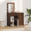 vidaXL Table de Toilette avec tiroir 2 pcs Marron 50 x 41 x 135 cm