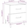 vidaXL Tables de chevet 2 pcs Blanc brillant 40x35x47,5 cm