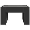 vidaXL Table basse avec LED infini noir 50x53x30 cm