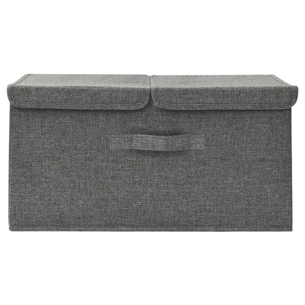 vidaXL Boîte de rangement Tissu 50x30x25 cm Anthracite