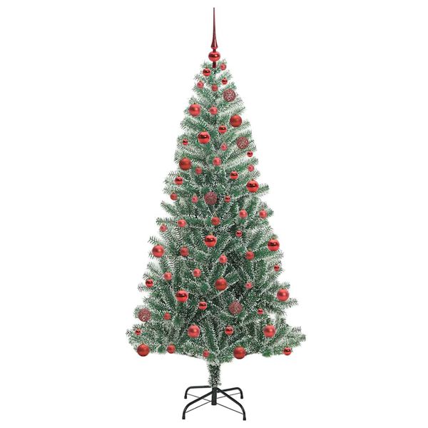 vidaXL Arbre de No&euml;l artificiel floconn&eacute; de neige avec lumi&egrave;re LED