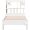vidaXL Lit bibliothèque sans matelas blanc 75x190cm bois de pin massif
