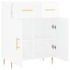 vidaXL Buffet Blanc brillant 69,5x34x90 cm Bois d'ingénierie
