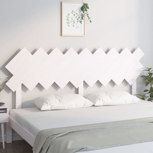 vidaXL T&ecirc;te de lit Blanc 178x3x80,5 cm Bois massif de pin