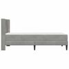 vidaXL Cadre de lit avec matelas Gris clair 80 x 200 cm Velours