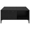 vidaXL Table basse Ch&ecirc;ne noir 80 x 80 x 36,5 cm Bois d'ing&eacute;nierie