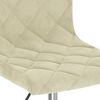 vidaXL Chaises pivotantes &agrave; manger lot de 2 cr&egrave;me velours