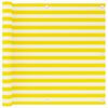 vidaXL &Eacute;cran de balcon Jaune et blanc 90x500 cm PEHD