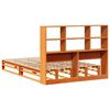 vidaXL Lit biblioth&egrave;que sans matelas cire marron 150x200cm bois massif