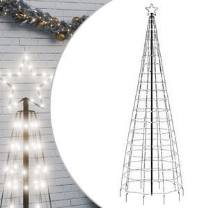 vidaXL Sapin de No&euml;l &agrave; LED avec pointes 570 LED blanc froid 300 cm