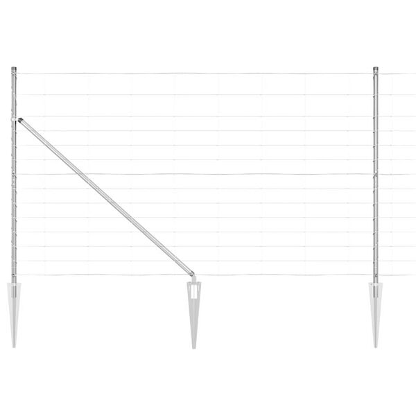 vidaXL Poteau de cl&ocirc;ture. Galvanis&eacute; 25 x 1,4 m Acier