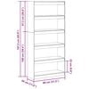 vidaXL Bibliothèque Brun cire 80 x 30 x 167,5 cm Pin massif