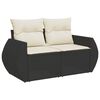 vidaXL Salon de jardin 8 pcs avec coussins noir r&eacute;sine tress&eacute;e