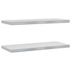 vidaXL &Eacute;tag&egrave;res murales 2 pcs 75x30 cm argent&eacute; acier inoxydable
