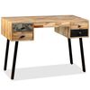 vidaXL Bureau Teck de récupération massif 110 x 50 x 76 cm
