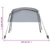 Intex Auvent de bateau gris 160x142 cm tissu oxford