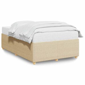 vidaXL Cadre de lit sans matelas cr&egrave;me 120x200 cm tissu
