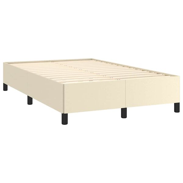 vidaXL Cadre de lit sans matelas cr&egrave;me 120x190 cm similicuir