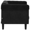vidaXL Fauteuil noir velours