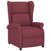 vidaXL Fauteuil inclinable &eacute;lectrique &agrave; oreilles rouge bordeaux tissu