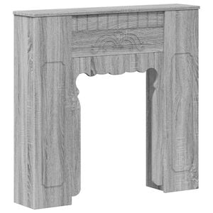 vidaXL Cadre de chemin&eacute;e Sonoma gris 93 x 20 x 89 cm Bois d'ing&eacute;nierie