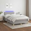 vidaXL Sommier &agrave; lattes de lit matelas LED gris clair 120x190 cm tissu