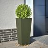 vidaXL Jardini&egrave;re vert olive 35x35x75 cm acier