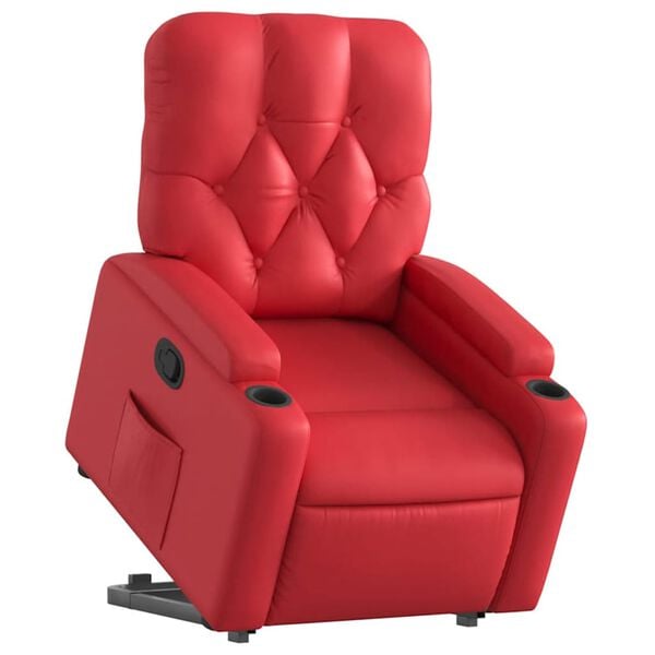 vidaXL Fauteuil inclinable Rouge Similicuir
