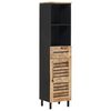 vidaXL Cabinet de salle de bain Marron et Noir 38 x 33,5 x 160 cm