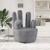vidaXL Chaise en forme de main gris velours