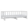 vidaXL Lit coulissant 2x(90x200) cm Blanc Bois de pin massif